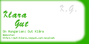 klara gut business card